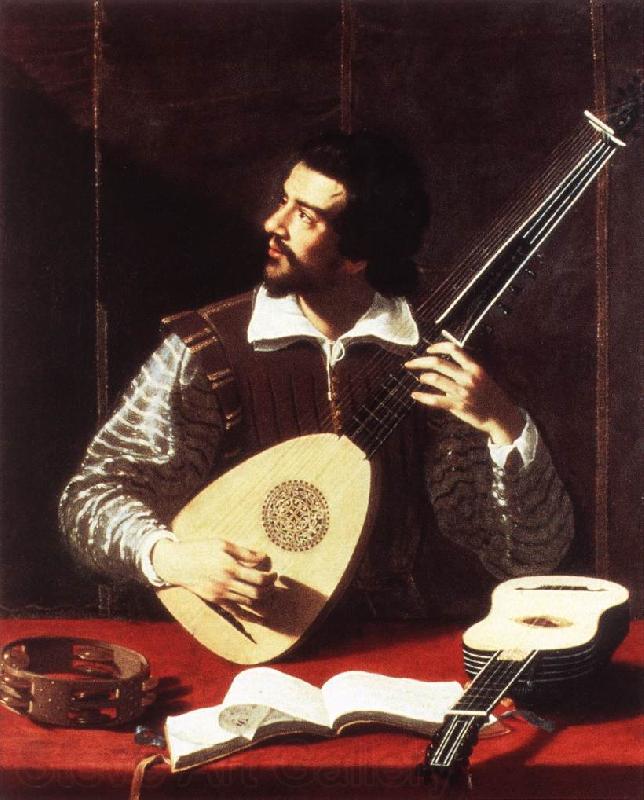 GRAMATICA, Antiveduto The Theorbo Player dfghj Germany oil painting art
